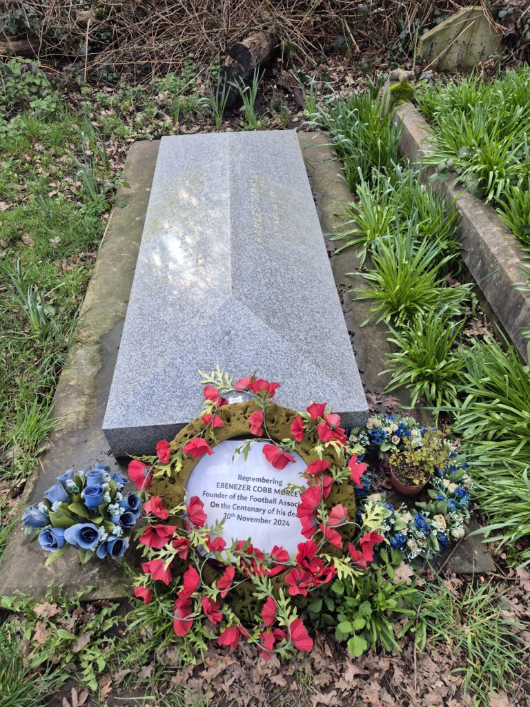 Restored grave of Ebenezer Cobb Morley in Barnes Old Cemetery